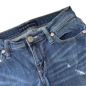 Rock And Republic Indee Boyfriend Distressed Denim Jeans Womens Size 2 R012448